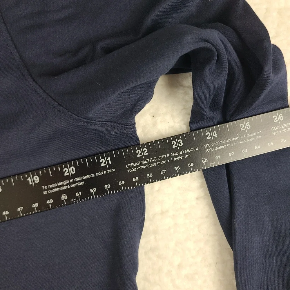 Banana Republic Sweater Mens Large Navy Blue Luxury Touch Quarter Zip Sweatshirt